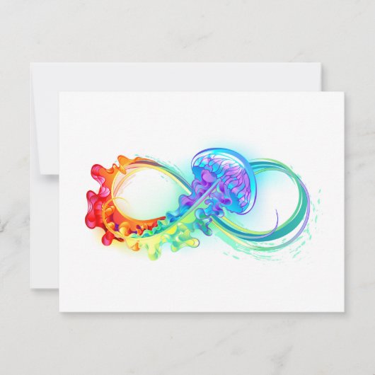 Save The Date Infini avec méduse arc-en-ciel (Devant)
