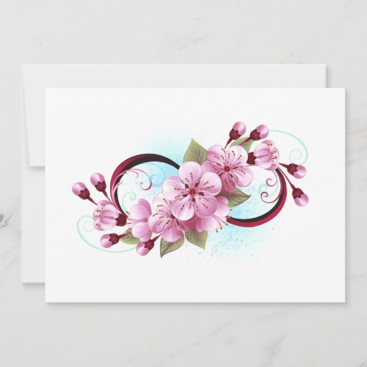 Save The Date Infinité avec les fleurs Sakura (Devant)