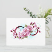 Save The Date Infinité avec les fleurs Sakura (Debout devant)