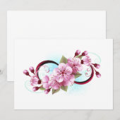 Save The Date Infinité avec les fleurs Sakura (Devant / Derrière)