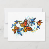 Infinité de papillons monarques