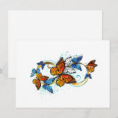 Save The Date Infinité de papillons monarques (Devant / Derrière)