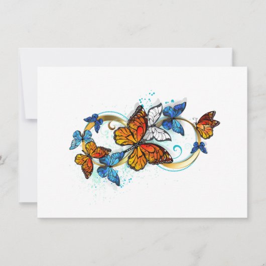 Save The Date Infinité de papillons monarques (Devant)