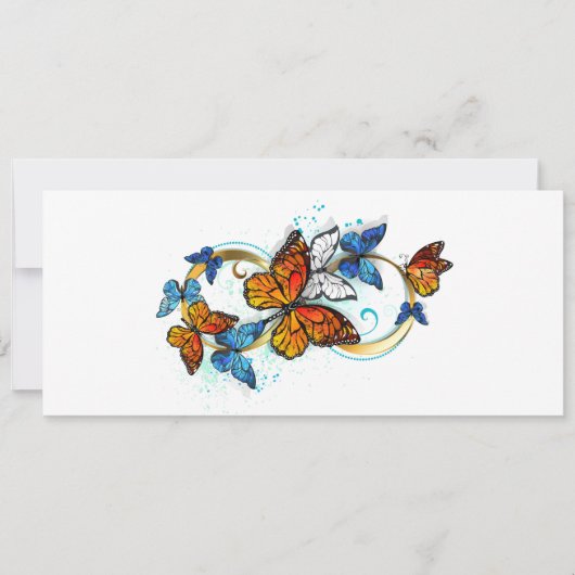 Save The Date Infinité de papillons monarques (Devant)