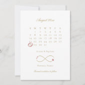 Save The Date Infinity Love Double Happiness Calendar Mariage (Devant)