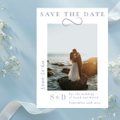 Save The Date Infinity Minimalist Poudre Bleu Enregistrer la dat