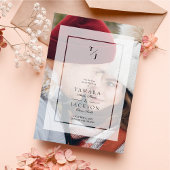 Save The Date Initiales de l'effet de transparence Vellum Mariag