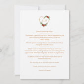 Save The Date Initiales de luxe Floral Christmas Heart 2 Photos (Dos)