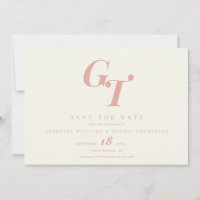 Initiales minimales | Moderne Mariage de corail de