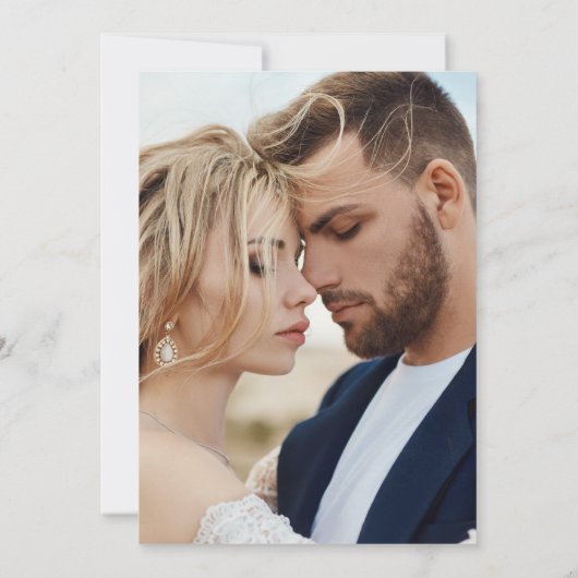 Save The Date Initiales modernes typographie graphique mariage p (Dos)