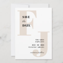 Initiales ・ Monogramme moderne Enregistrer la date