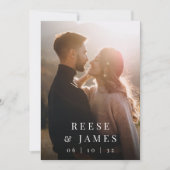 Save The Date Inline | Mariage photo minimaliste moderne (Devant)