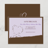 Save The Date Inséparable violet enregistrer l'annonce de la dat (Devant / Derrière)
