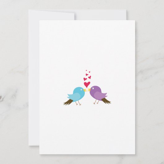 Save The Date Inséparables & Coeurs Mariage Enregistrer La Date (Dos)