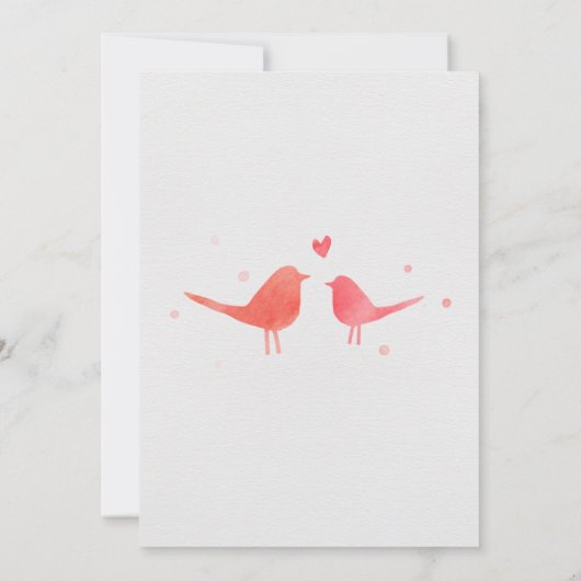 Save The Date Inséparables d'aquarelle Enregistrer la date (Dos)