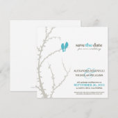 Save The Date Inséparables Enregistrer la date Annonce (aqua) (Devant / Derrière)