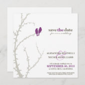 Save The Date Inséparables Enregistrer la date Annonce (violet) (Devant / Derrière)