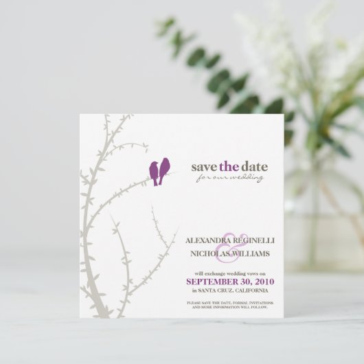 Save The Date Inséparables Enregistrer la date Annonce (violet) (Debout devant)