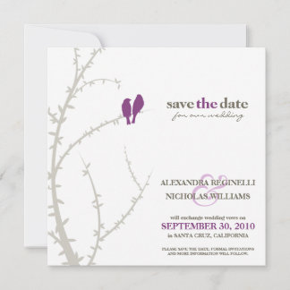 Save The Date Inséparables Enregistrer la date Annonce (violet)