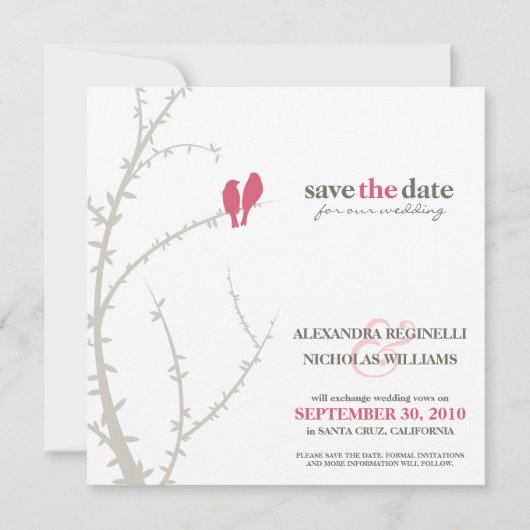 Save The Date Inséparables Enregistrer la date de l'annonce (fuc (Devant)