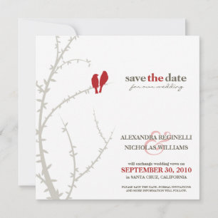 Save The Date Inséparables Enregistrer la date de l'annonce (rou