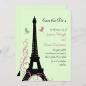 Save The Date Inséparables Enregistrer la date (vert) (Devant / Derrière)