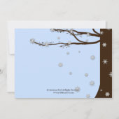 Save The Date Inséparables Snowflake Oak Tree hiver Enregistrer  (Dos)