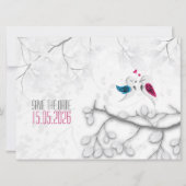 Save The Date Inséparables sur le blanc magique - Mariage Enregi (Devant)
