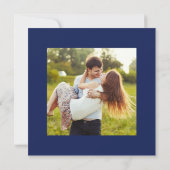 Save The Date Inspiration asiatique de la chinoiserie bleu marin (Dos)