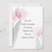 Save The Date Inspiration Mariage des Tulipes roses de printemps (Dos)