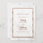 Save The Date Inspiration moderne en cuivre et marbre italien Ma (Dos)