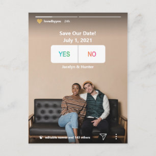 Save the date   Instagram Social Media Fun Uniek Briefkaart