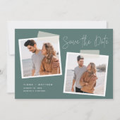 Save The Date Instantané | Photo moderne Décontracté à deux phot (Devant)