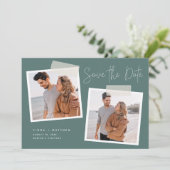 Save The Date Instantané | Photo moderne Décontracté à deux phot (Debout devant)