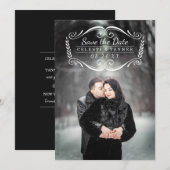 Save The Date Intemporel | Photo de mariage classique moderne (Devant / Derrière)