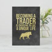 Save The Date Investisseur Devenant Un Trader (Debout devant)