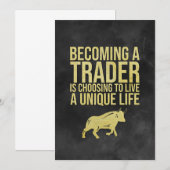 Save The Date Investisseur Devenant Un Trader (Devant / Derrière)