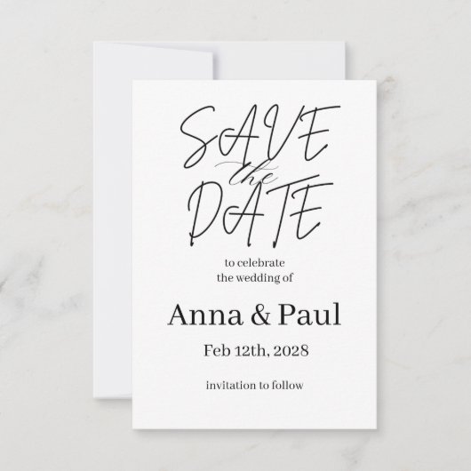 SAVE THE DATE Invitation (Devant)