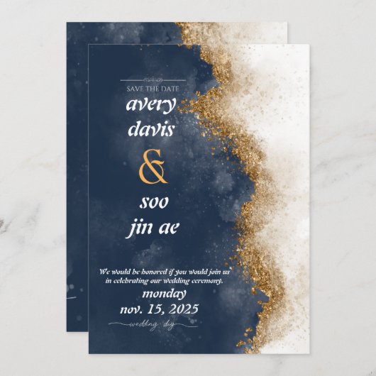 save the date invitations (Devant / Derrière)