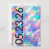 Save The Date Iridescente Ultra Modern Bold DATE non Photo (Devant)