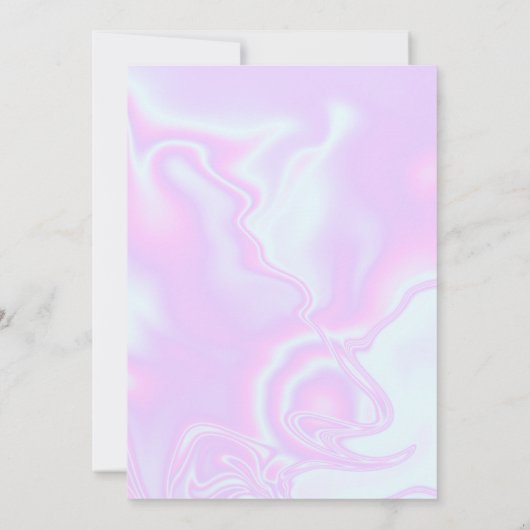 Save The Date Iridescente unicorne peau fausse texture holograph (Dos)