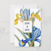 Save The Date Iris d'Espagne par Pierre-Joseph Redouté (Dos)
