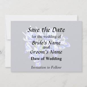 Save The Date Iris Nain Violet Cœur