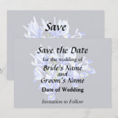 Save The Date Iris Nain Violet Cœur (Devant / Derrière)