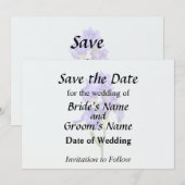 Save The Date Iris triple pourpre (Devant / Derrière)