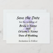 Save The Date Iris triple violet (Devant / Derrière)