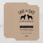 Save The Date Irish Water Spaniels Mariage Sauvez la date (Devant / Derrière)