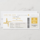 Save The Date Irlande Boarding Pass Wedding Enregistrer la date (Devant)