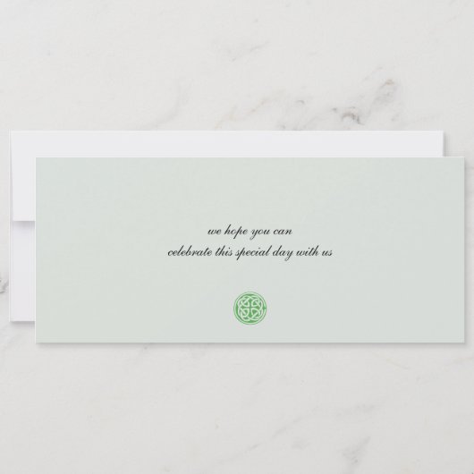 Save The Date Irlande St Brigid's Cross Mariage Boarding Pass (Dos)