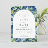 Save The Date Italian Lemon Garden Wedding (Debout devant)